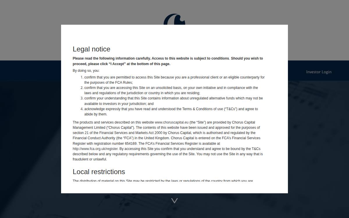 Chorus Capital Management website preview