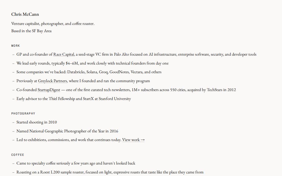 Chris McCann website preview