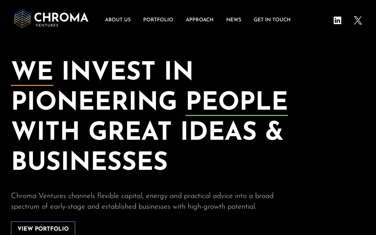 Chroma Ventures website preview