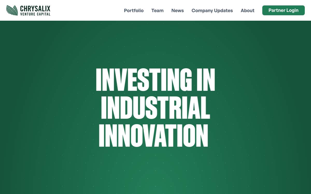 Chrysalix website preview
