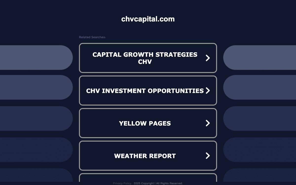 CHV Capital website preview
