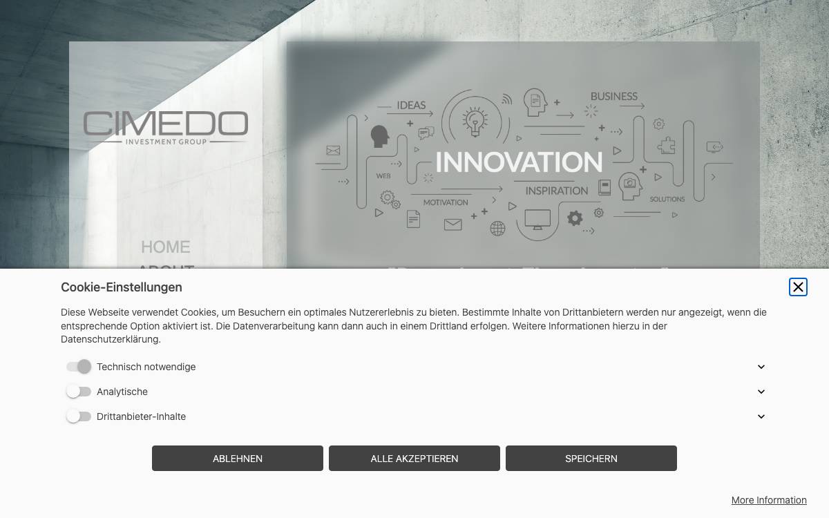 CIMEDO website preview