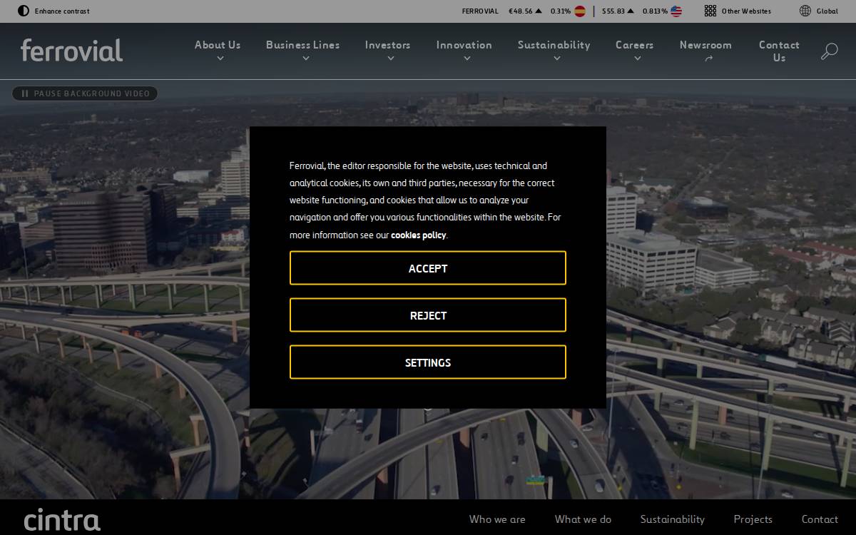 Cintra website preview