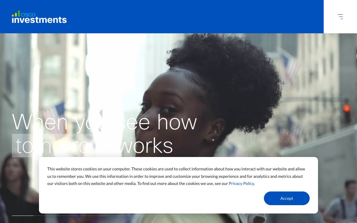 Cisco Investments website preview