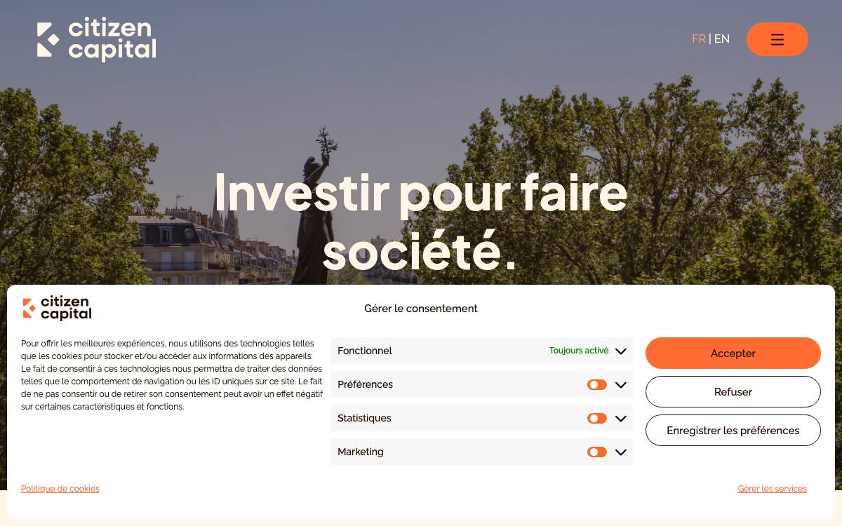 Citizen Capital website preview