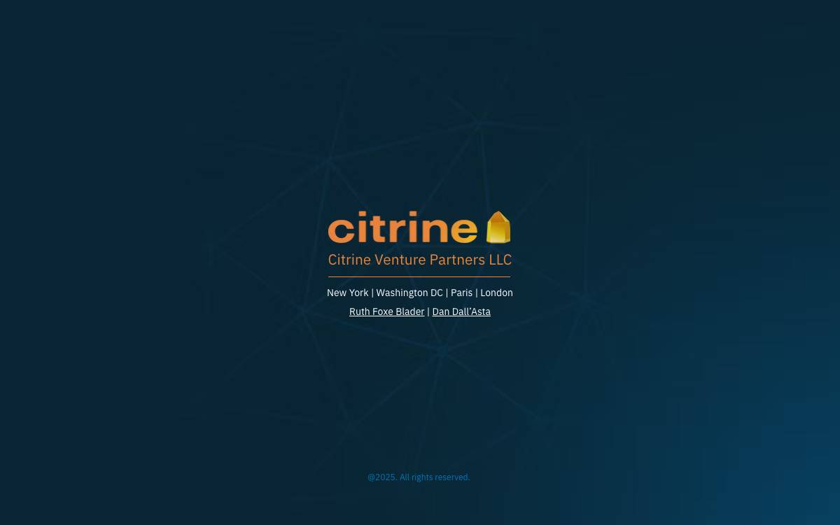 Citrine Venture website preview