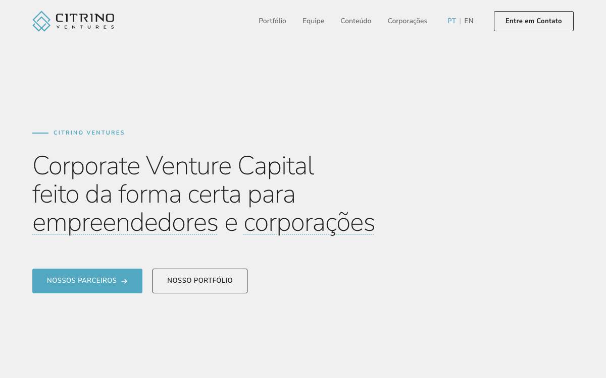 Citrino Ventures website preview