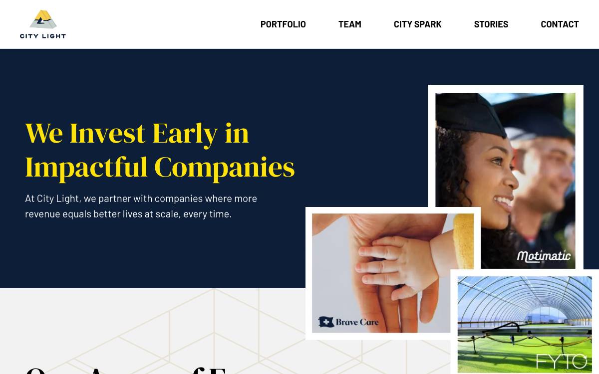 City Light website preview
