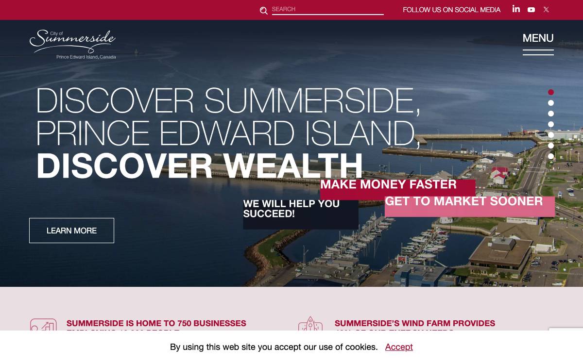 City of Summerside Economic Development website preview
