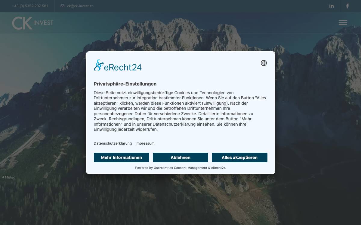 CK Invest website preview