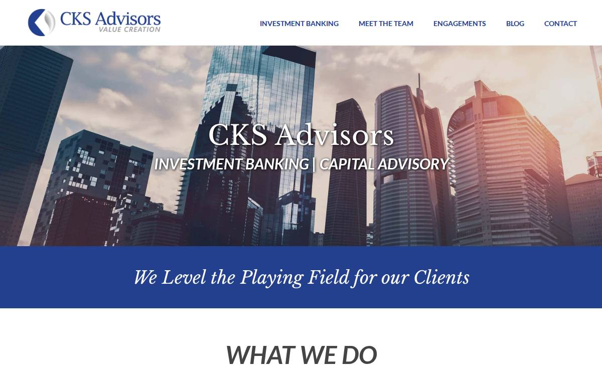 CKS Advisors website preview