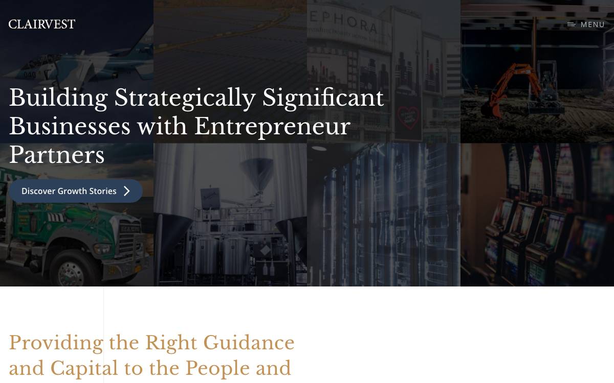 Clairvest Group Inc website preview