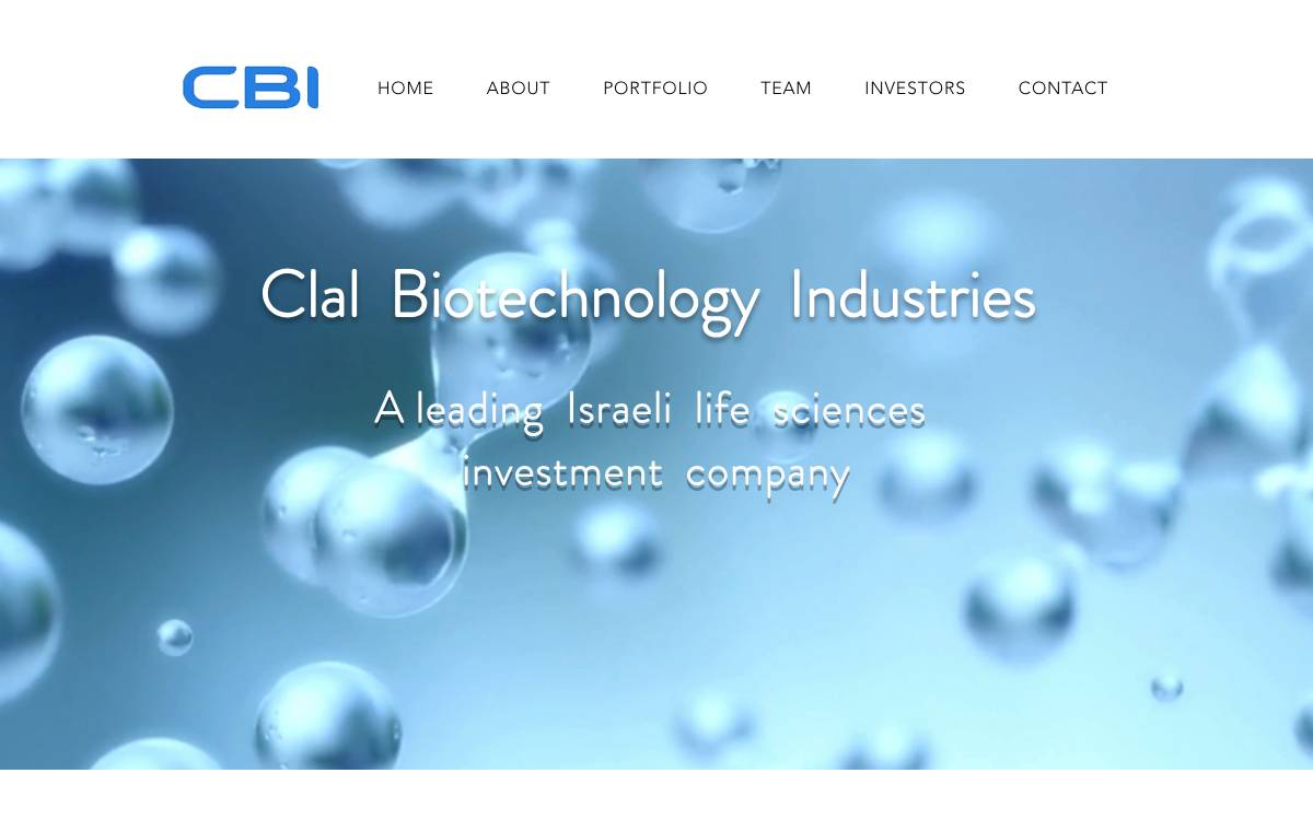 Clal Biotechnology Industries website preview