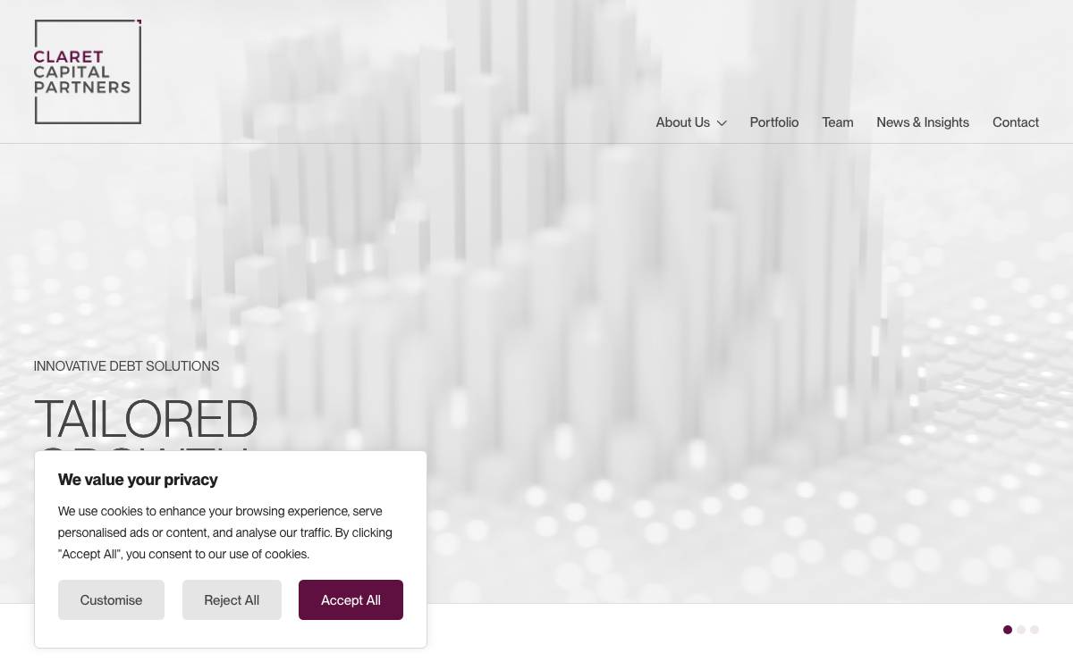 Claret Capital Partners website preview