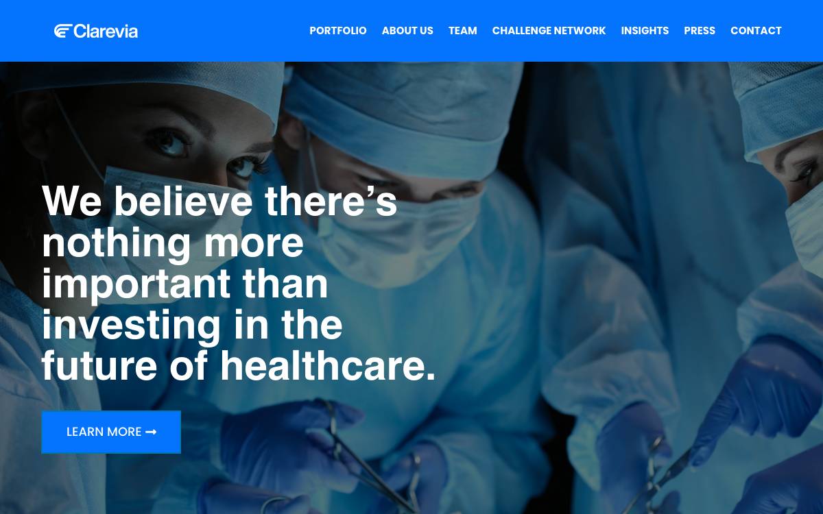 Clarevia Ventures website preview