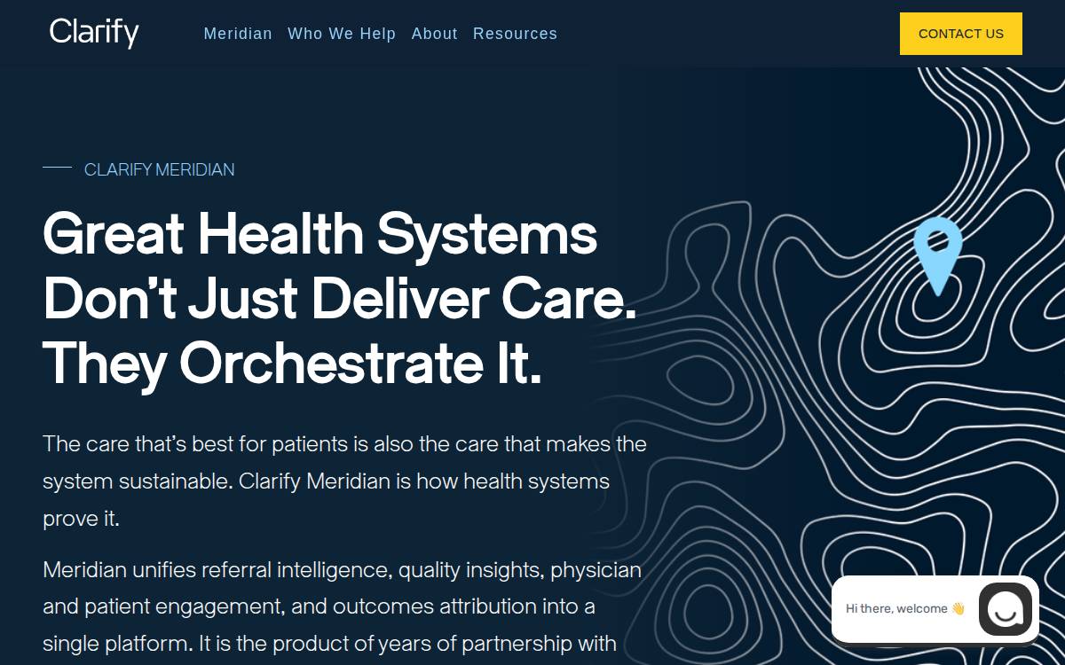 Clarify Health Solutions website preview