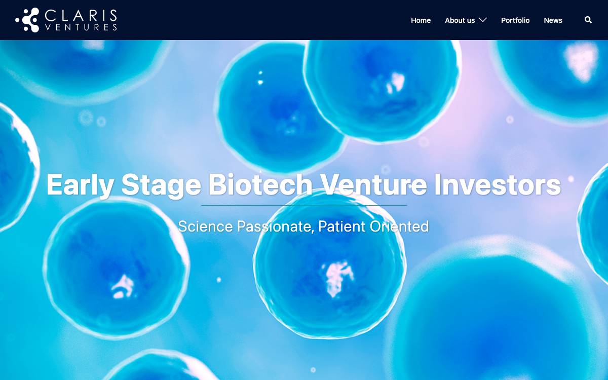 Claris Ventures website preview