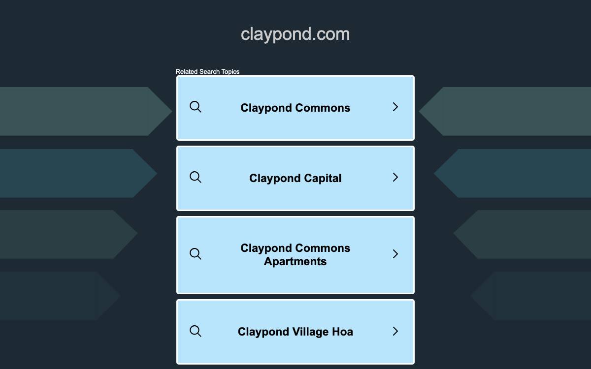 Claypond Capital website preview