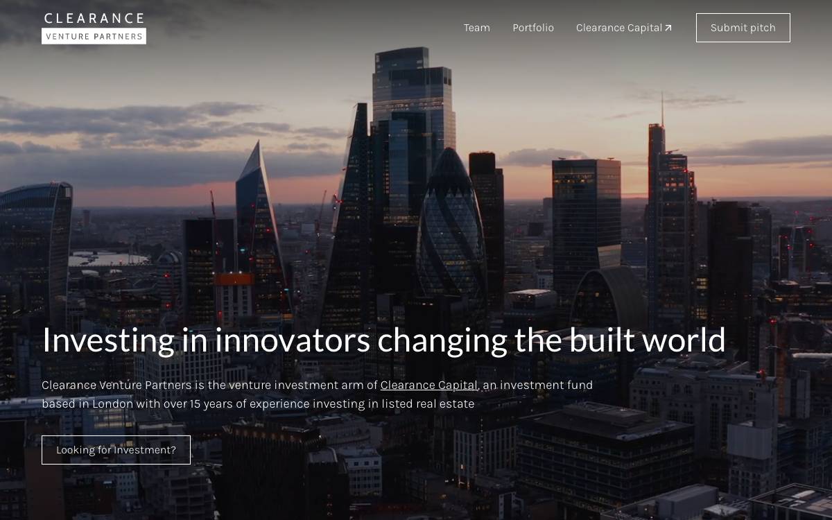 Clearance Venture Partners website preview