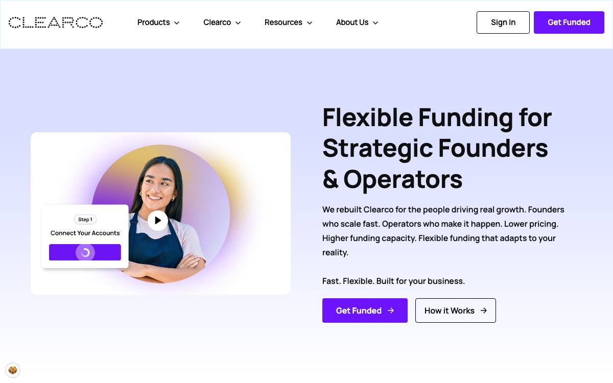 Clearco website preview