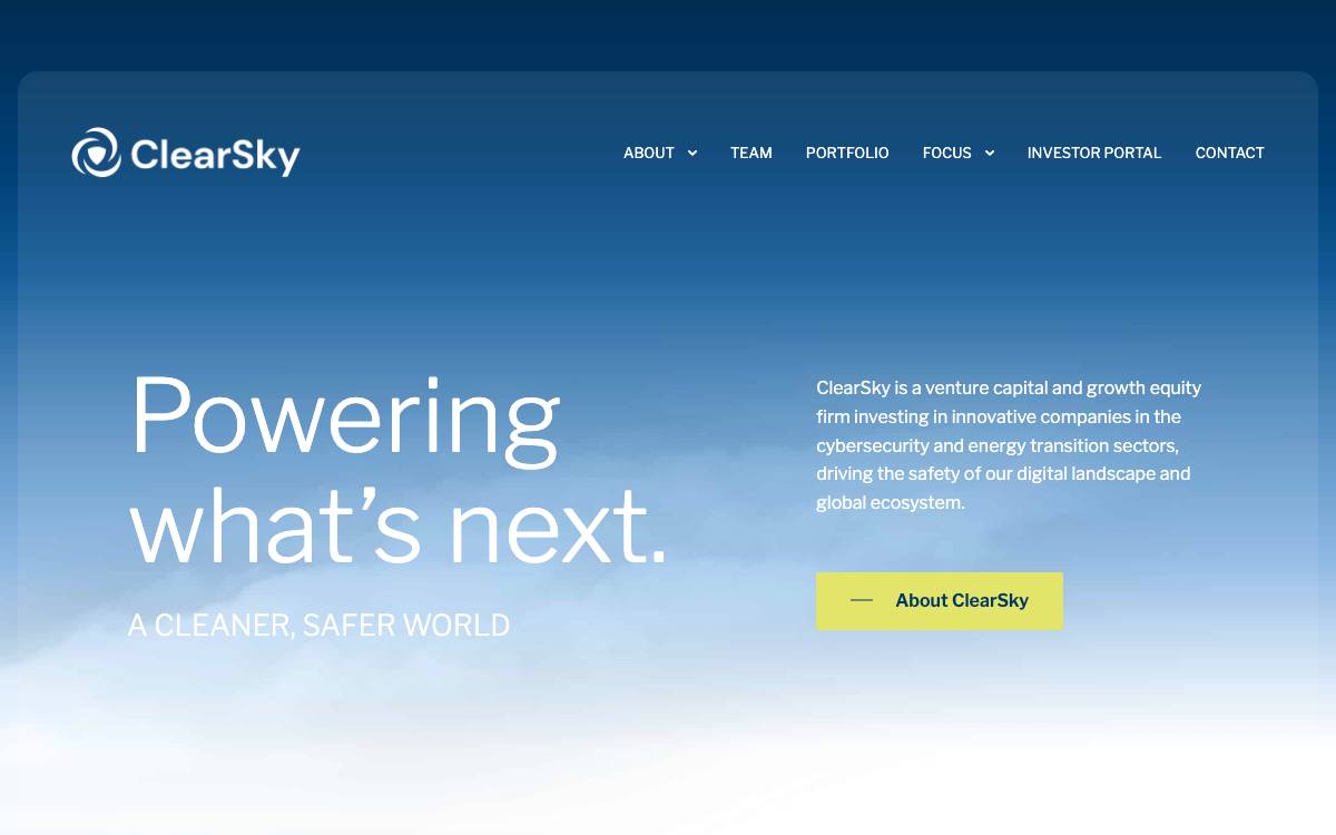 ClearSky website preview