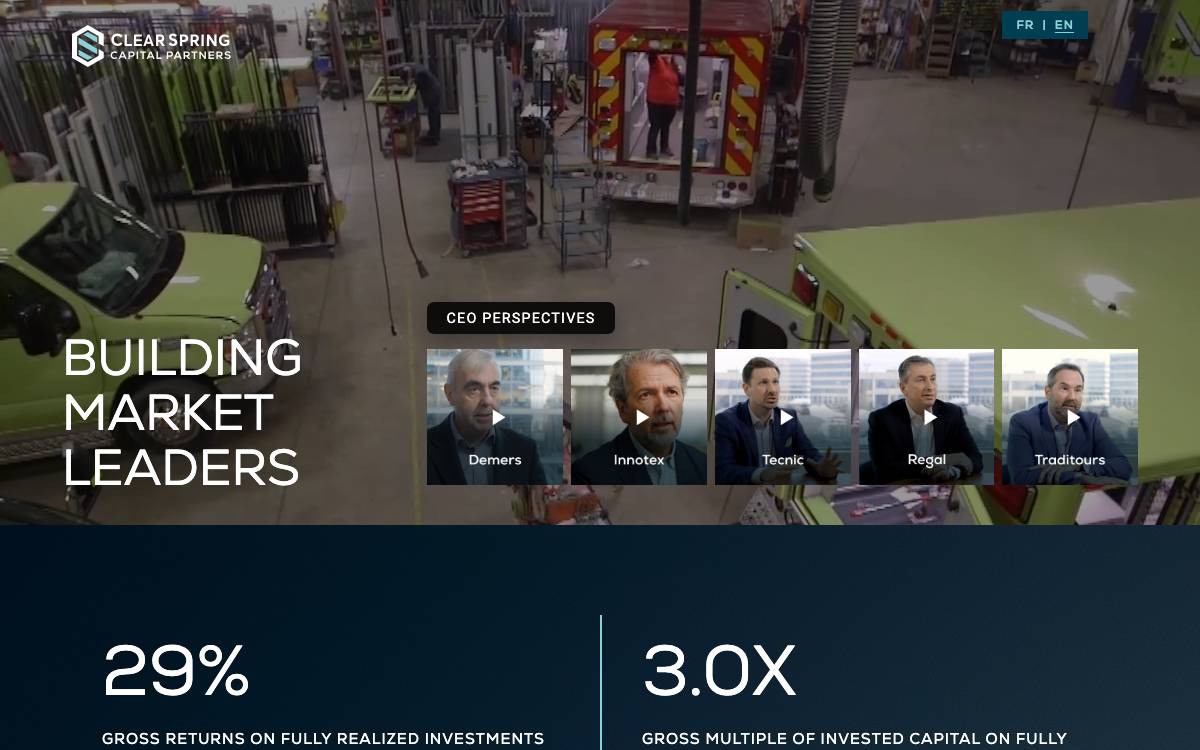Clearspring Capital Partners website preview