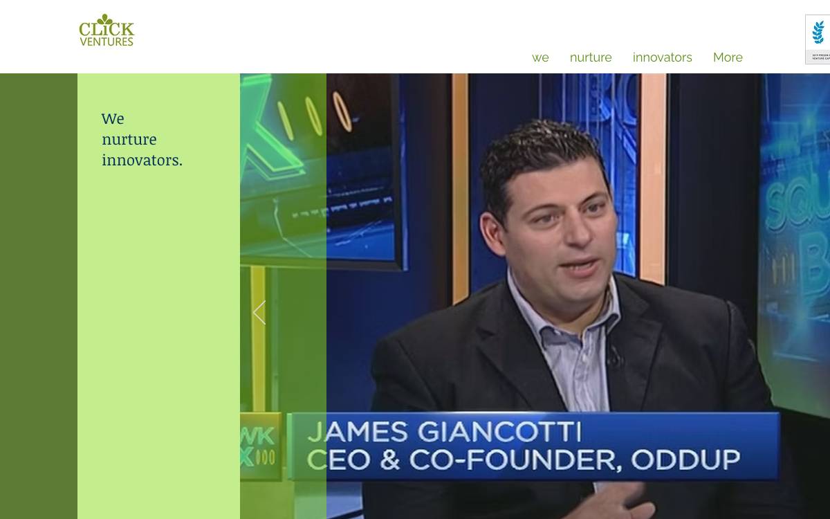 Click Ventures website preview