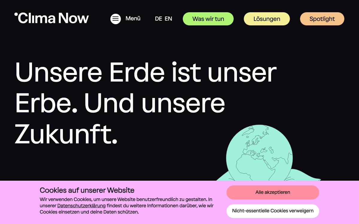Clima Now website preview
