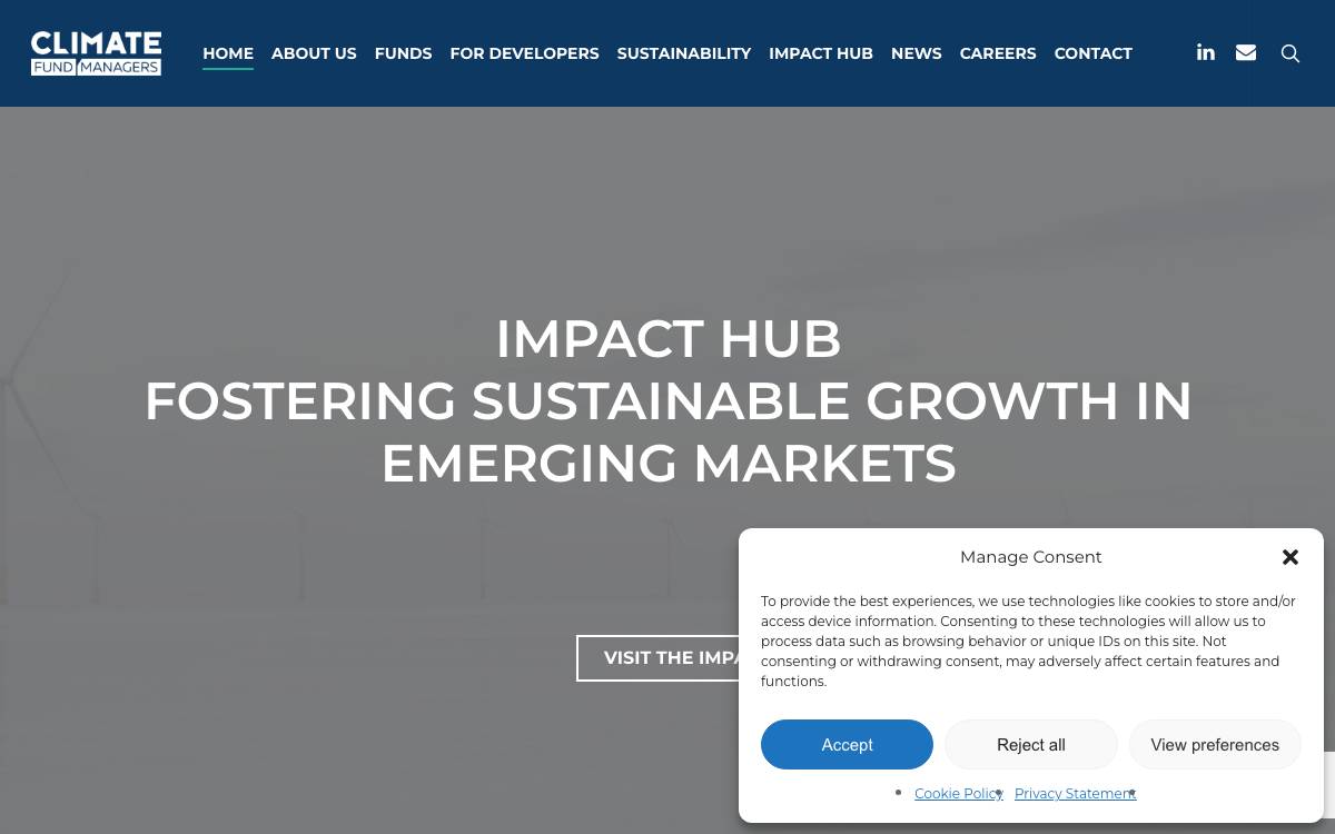 Climate Fund Managers website preview