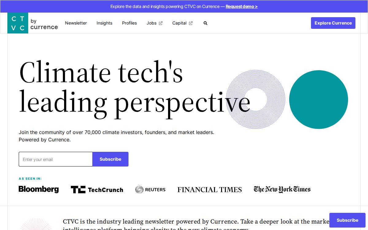 Climate Tech VC website preview