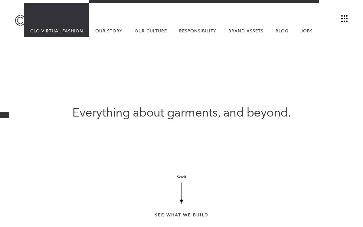 CLO Virtual Fashion website preview