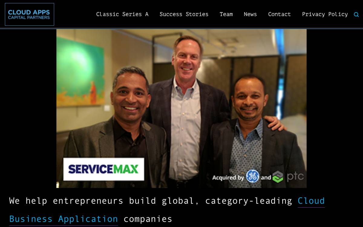 Cloud Apps Capital Partners website preview