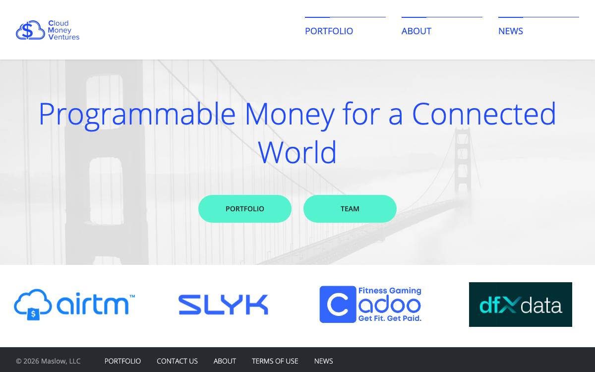 Cloud Money Ventures website preview