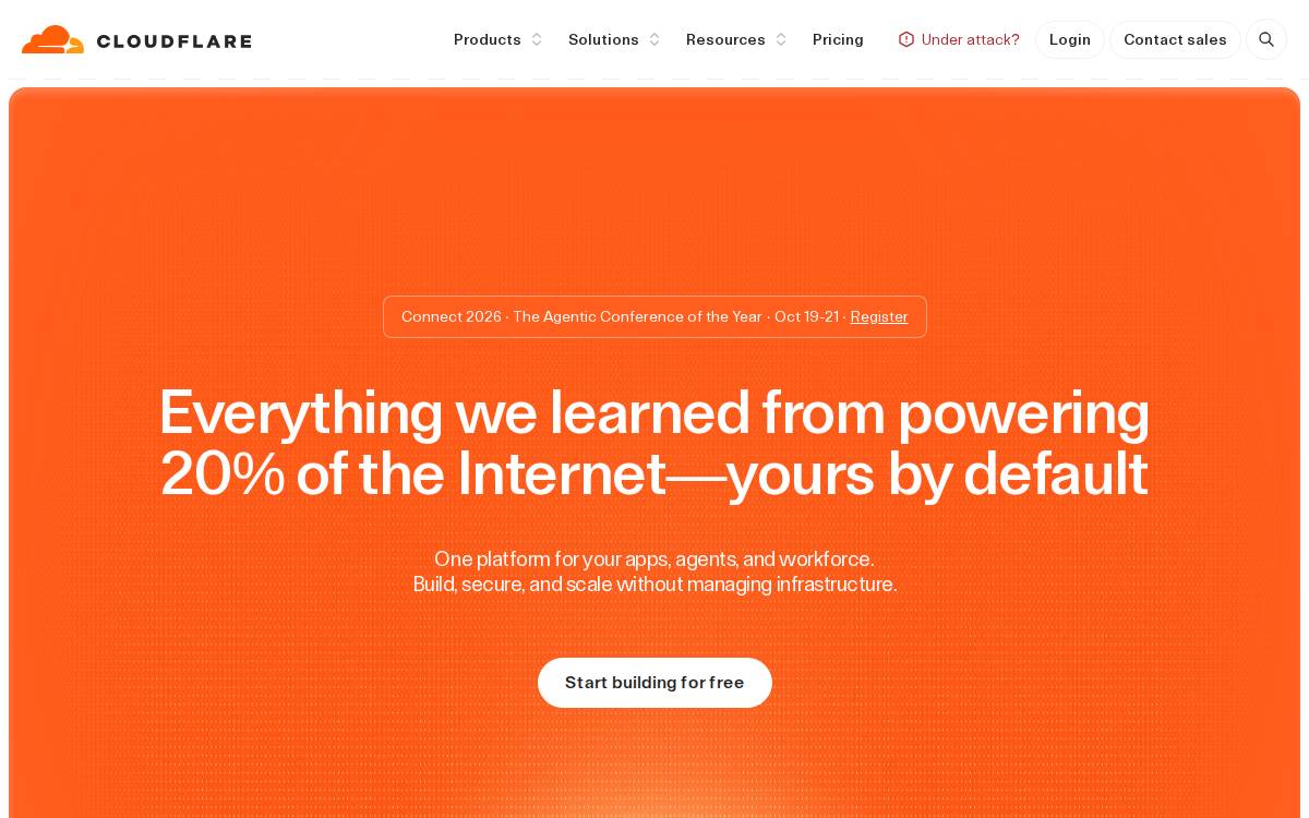 Cloudflare, Inc. website preview