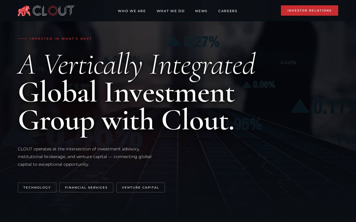 Clout Capital website preview