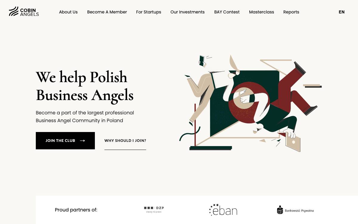 COBIN Angels website preview