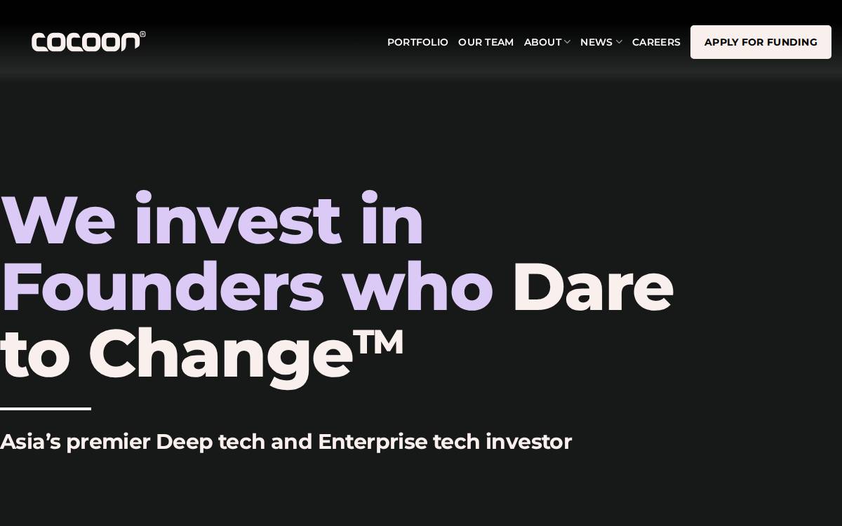 Cocoon Capital website preview