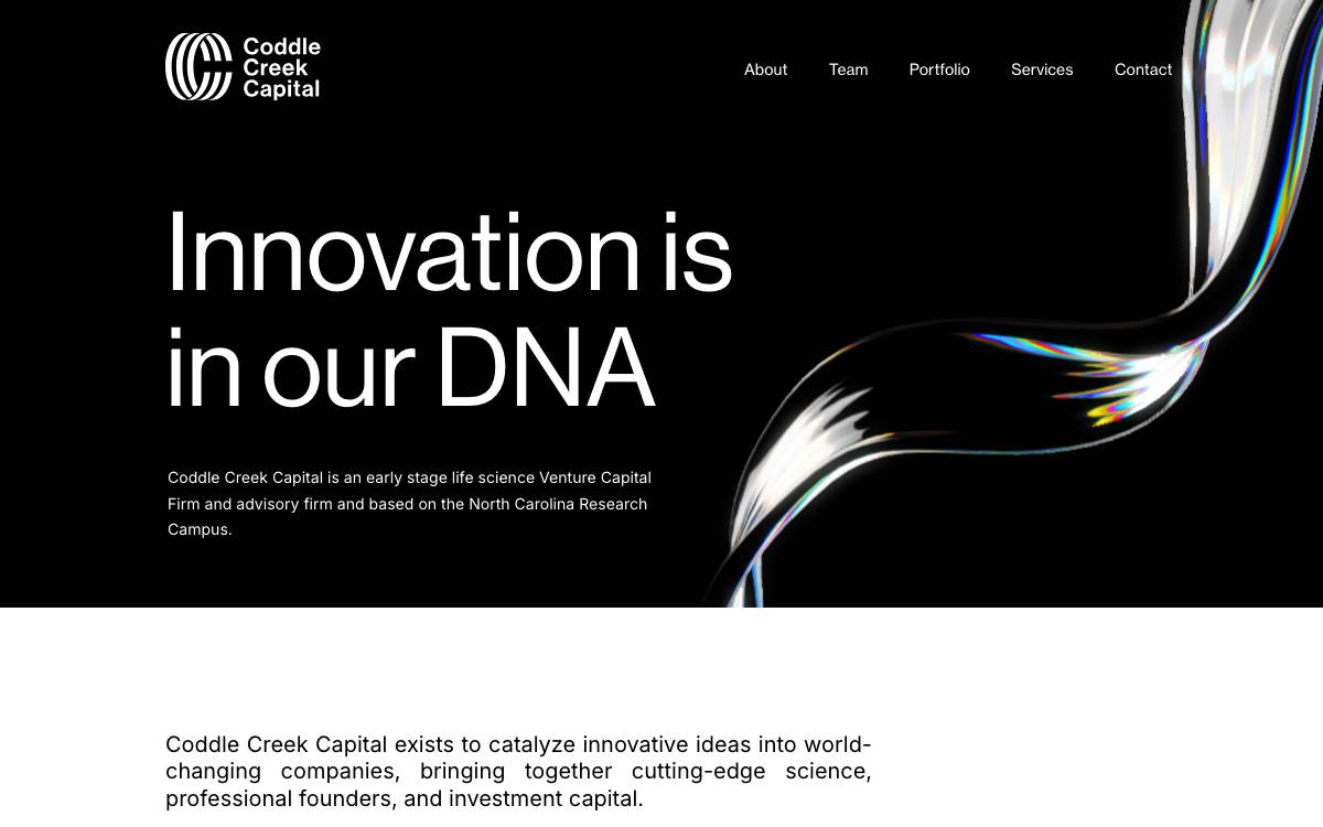 Coddle Creek Capital website preview