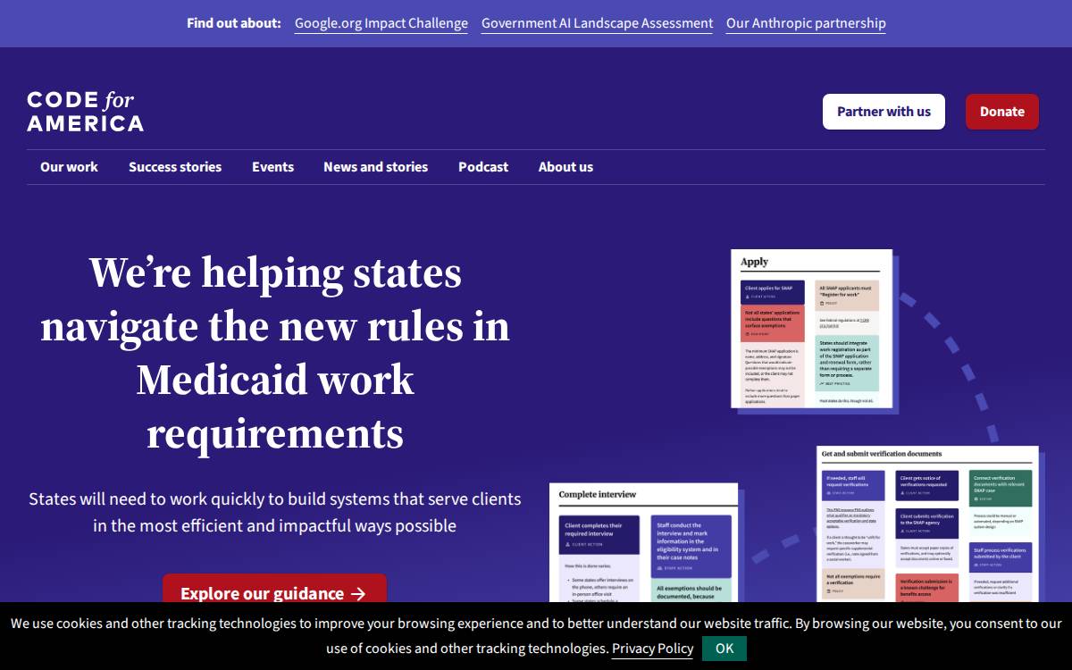 Code for America Labs website preview