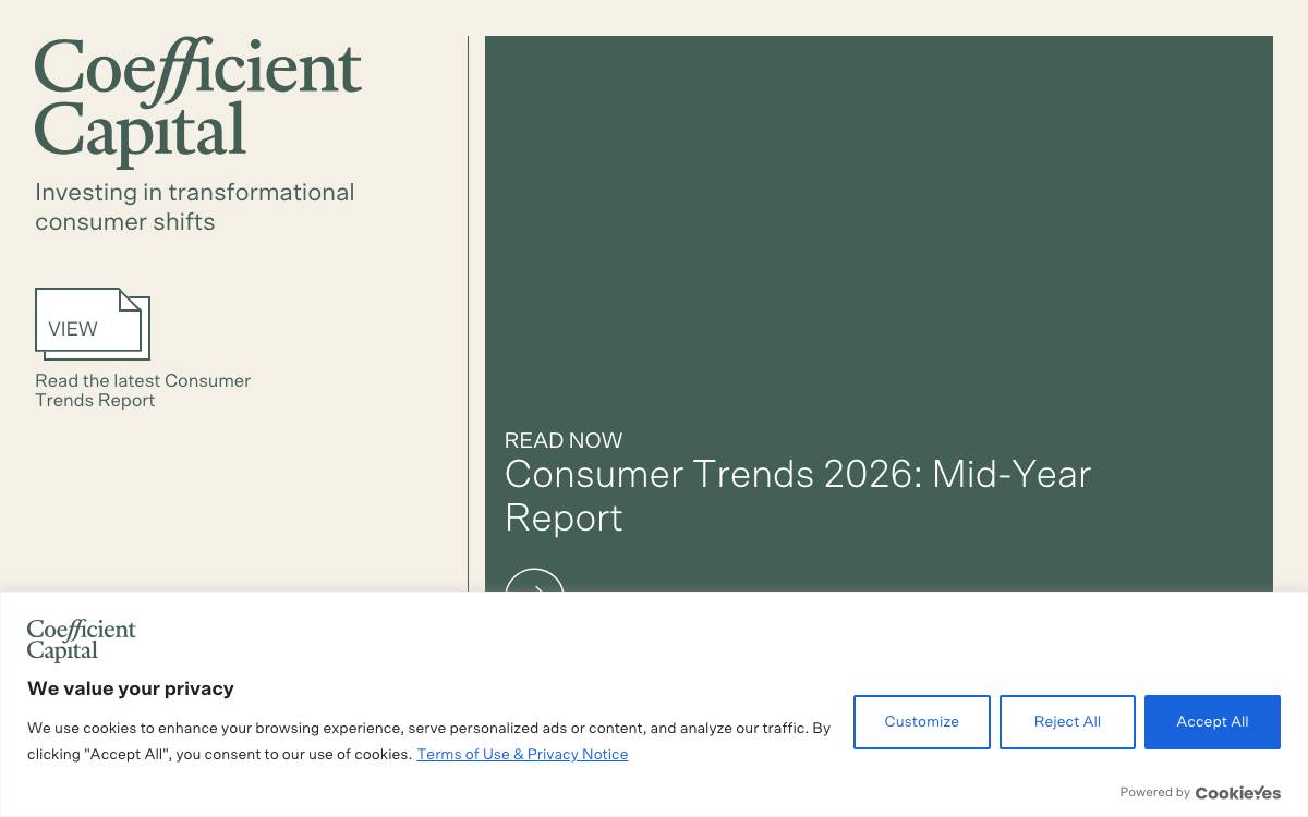 Coefficient Capital website preview