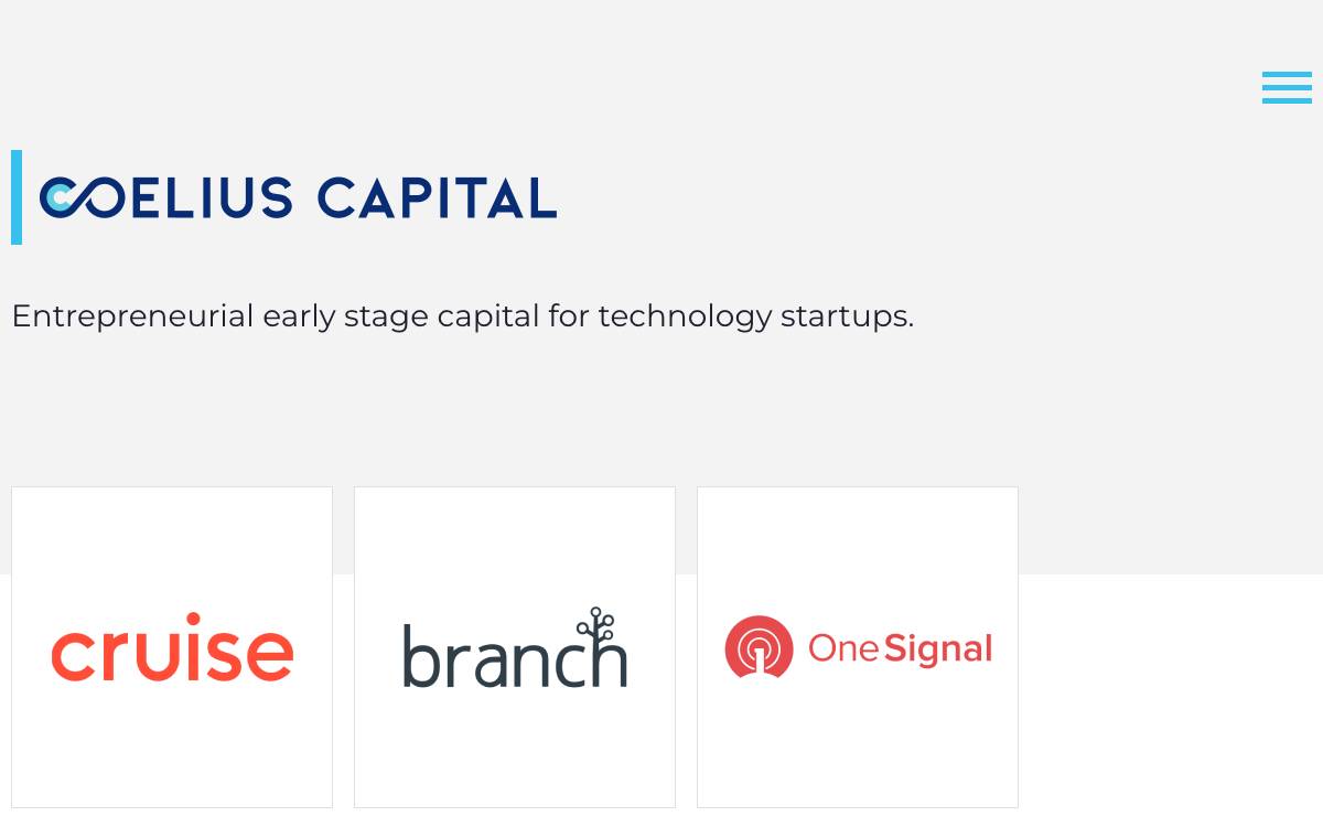 Coelius Capital website preview