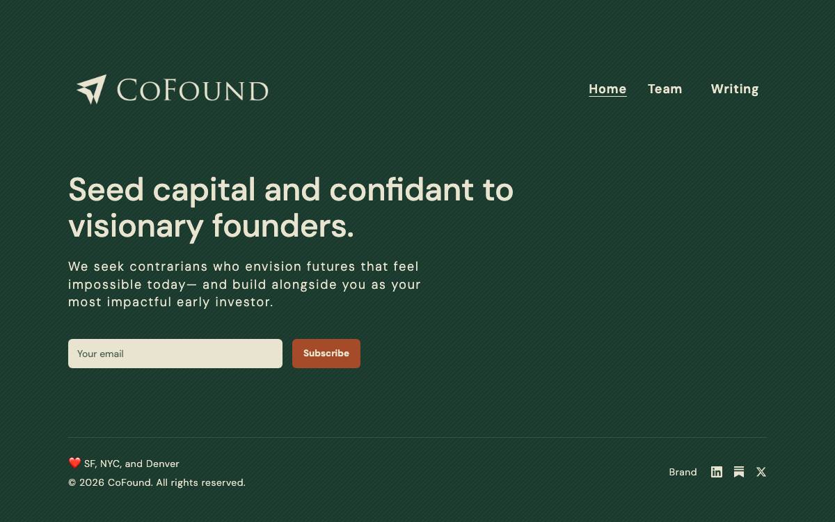 CoFound Partners Venture website preview