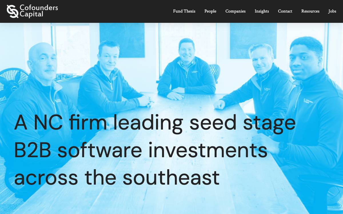 Cofounders Capital website preview