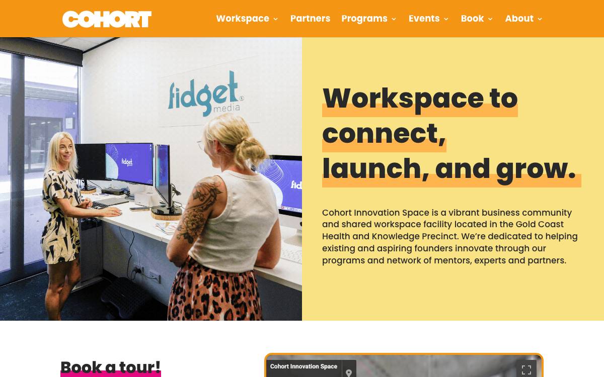 Cohort Innovation Space website preview