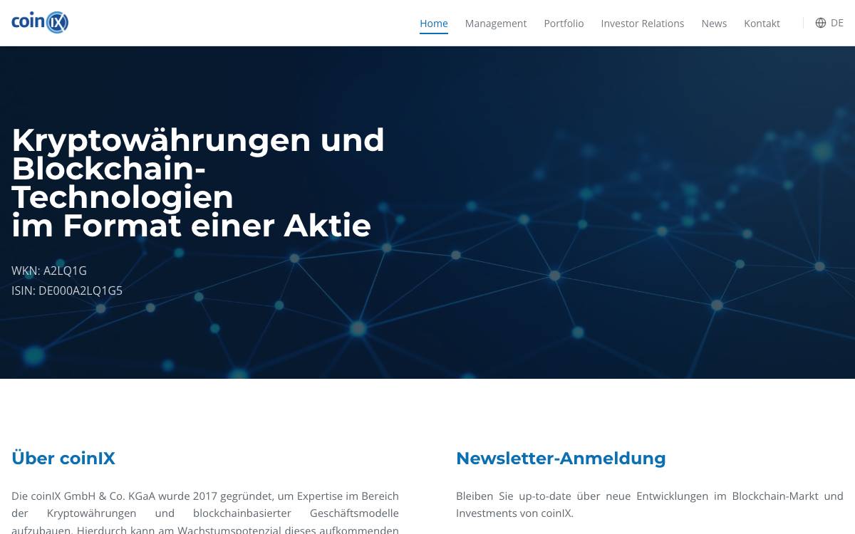 CoinIx Capital website preview