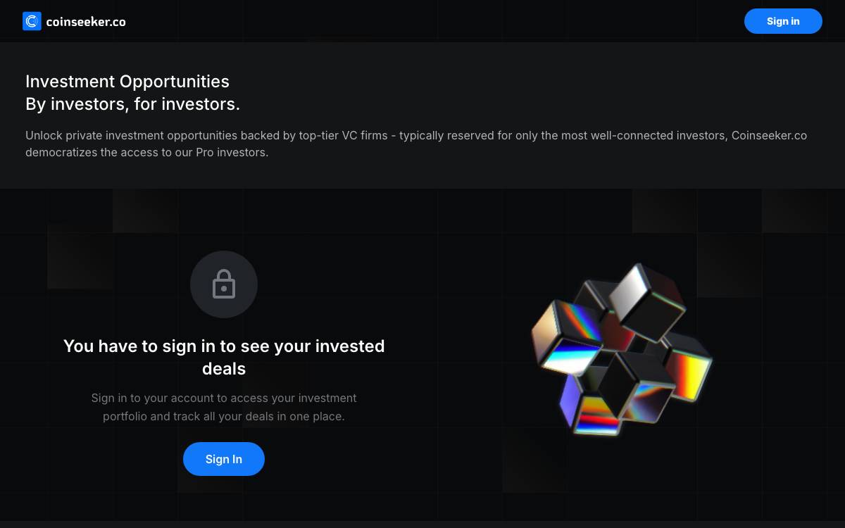 Coinseeker website preview