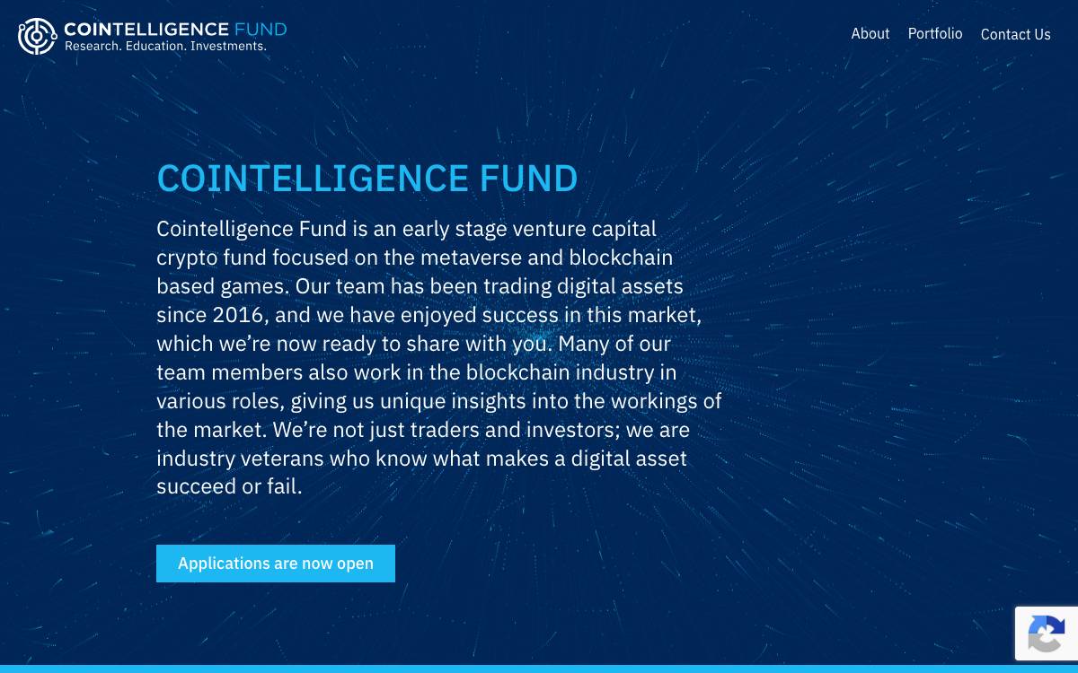 Cointelligence Fund website preview