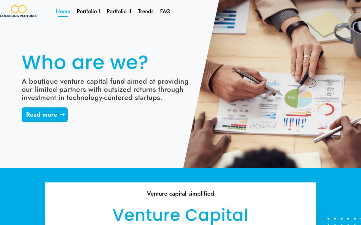 Colabora Ventures website preview