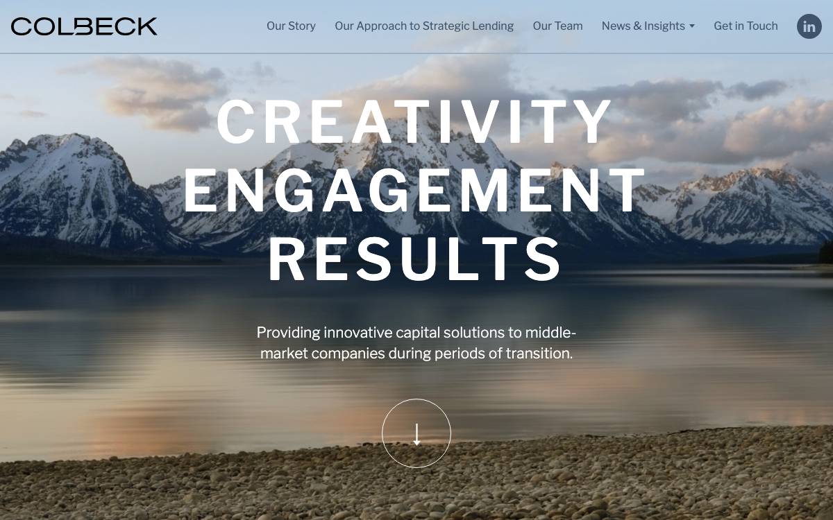 Colbeck Capital website preview