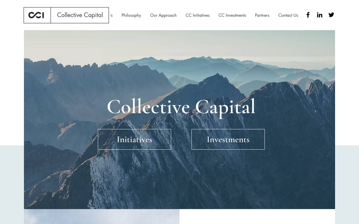 Collective Capital Holdings website preview